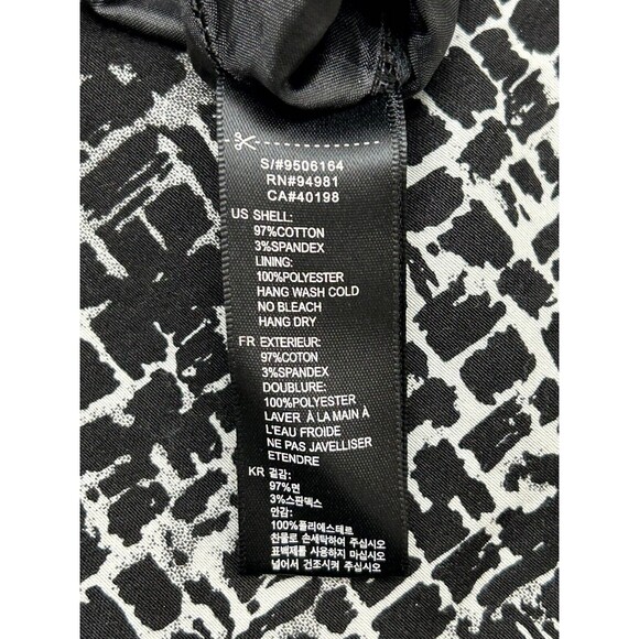 Twenty One Brand Women's Black Animal Print Mini Pencil Skirt Outdoor Size Large - Picture 6 of 7